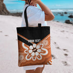 Northern Territory Oztag Custom Tote Bag Seven-Petaled Rose Emblem Indigenous Art