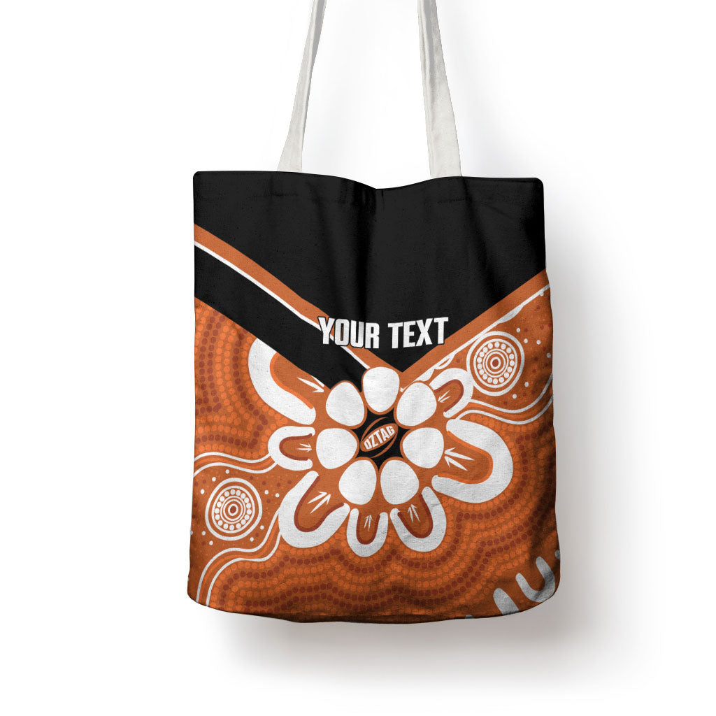 Northern Territory Oztag Custom Tote Bag Seven-Petaled Rose Emblem Indigenous Art