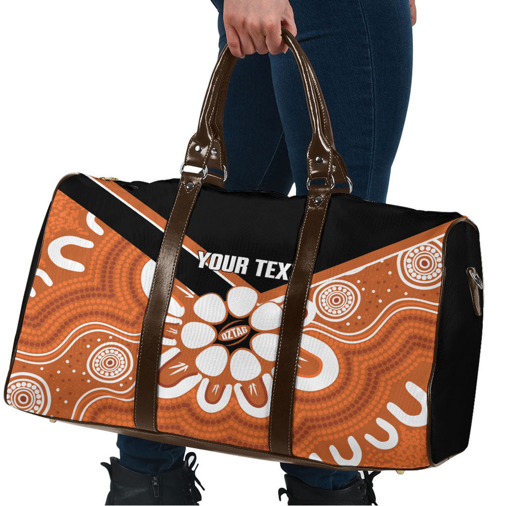 Northern Territory Oztag Custom Travel Bag Seven-Petaled Rose Emblem Indigenous Art