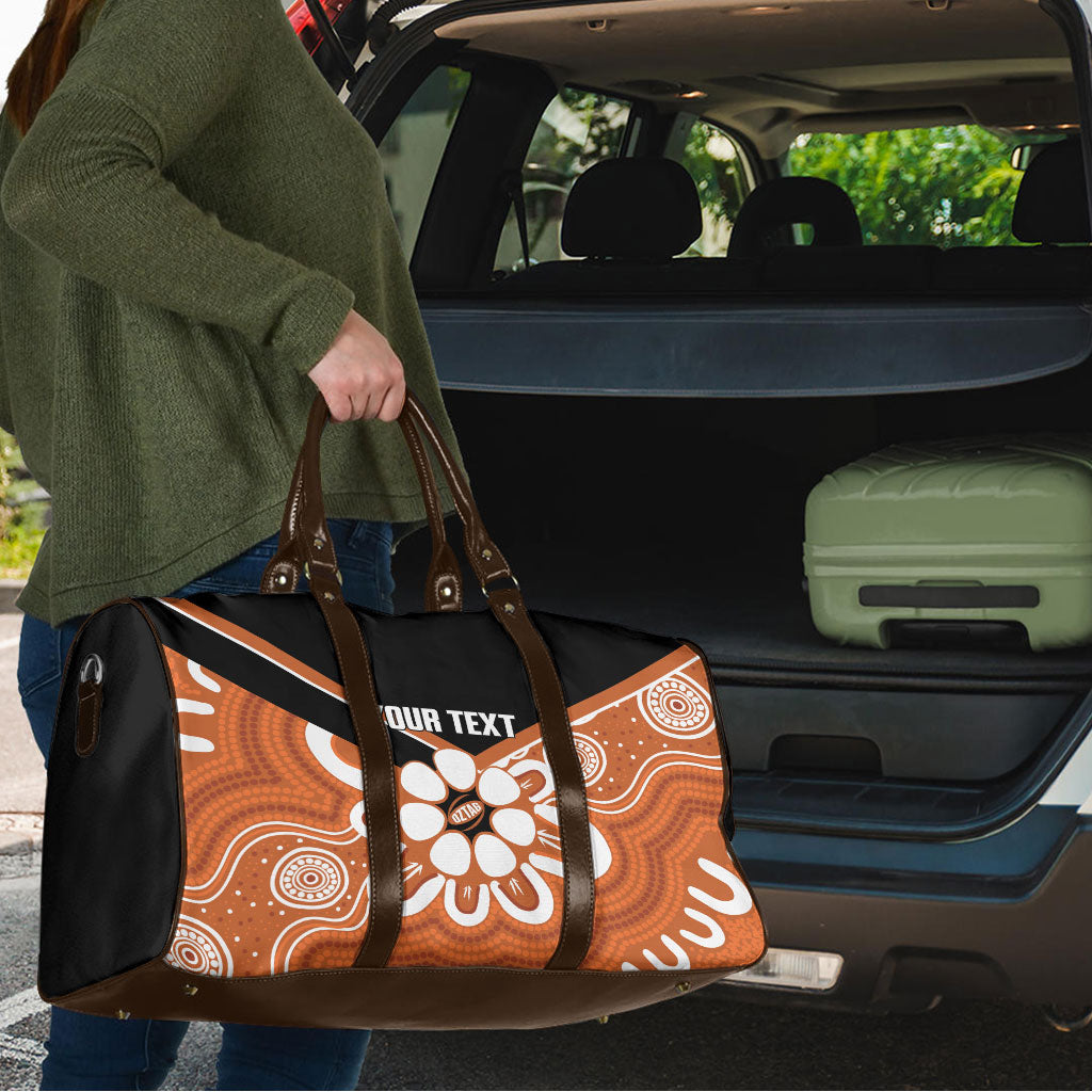 Northern Territory Oztag Custom Travel Bag Seven-Petaled Rose Emblem Indigenous Art