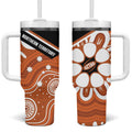Northern Territory Oztag Tumbler With Handle Seven-Petaled Rose Emblem Indigenous Art