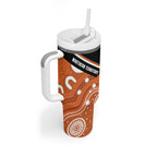 Northern Territory Oztag Tumbler With Handle Seven-Petaled Rose Emblem Indigenous Art
