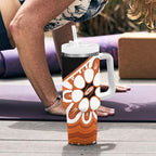 Northern Territory Oztag Tumbler With Handle Seven-Petaled Rose Emblem Indigenous Art