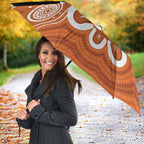 Northern Territory Oztag Custom Umbrella Seven-Petaled Rose Emblem Indigenous Art