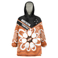 Northern Territory Oztag Custom Wearable Blanket Hoodie Seven-Petaled Rose Emblem Indigenous Art