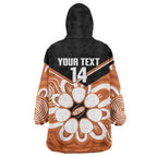 Northern Territory Oztag Custom Wearable Blanket Hoodie Seven-Petaled Rose Emblem Indigenous Art