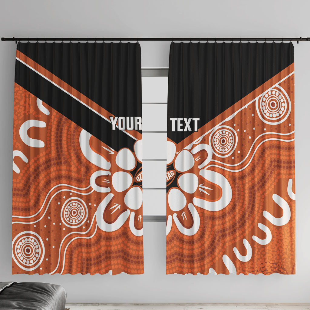 Northern Territory Oztag Custom Window Curtain Seven-Petaled Rose Emblem Indigenous Art