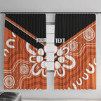 Northern Territory Oztag Custom Window Curtain Seven-Petaled Rose Emblem Indigenous Art