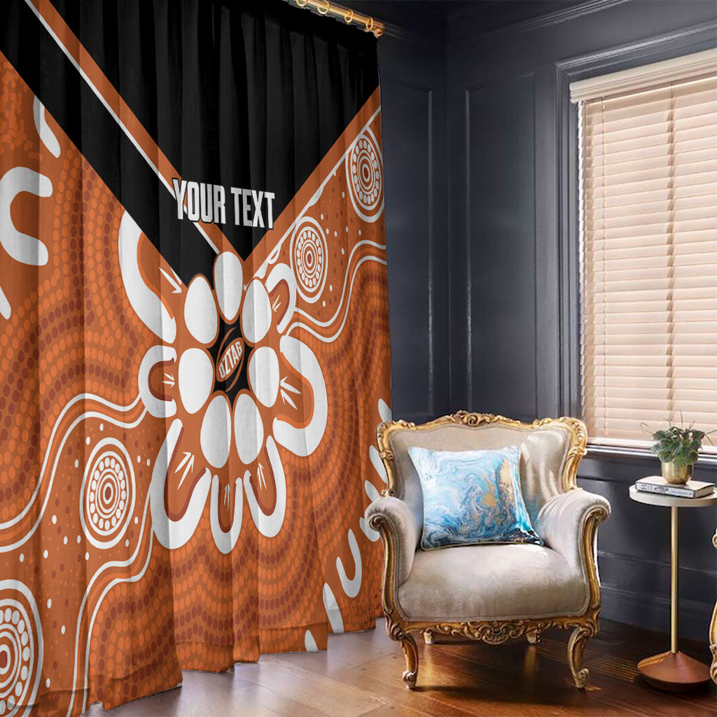Northern Territory Oztag Custom Window Curtain Seven-Petaled Rose Emblem Indigenous Art