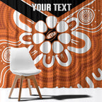 Northern Territory Oztag Custom Window Curtain Seven-Petaled Rose Emblem Indigenous Art