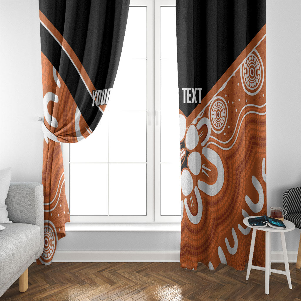 Northern Territory Oztag Custom Window Curtain Seven-Petaled Rose Emblem Indigenous Art
