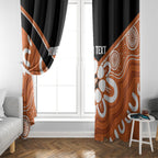 Northern Territory Oztag Custom Window Curtain Seven-Petaled Rose Emblem Indigenous Art