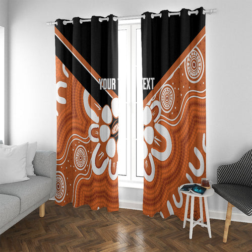 Northern Territory Oztag Custom Window Curtain Seven-Petaled Rose Emblem Indigenous Art