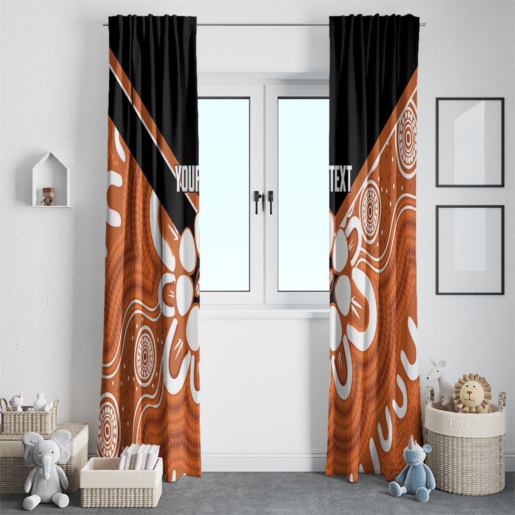 Northern Territory Oztag Custom Window Curtain Seven-Petaled Rose Emblem Indigenous Art