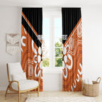 Northern Territory Oztag Custom Window Curtain Seven-Petaled Rose Emblem Indigenous Art