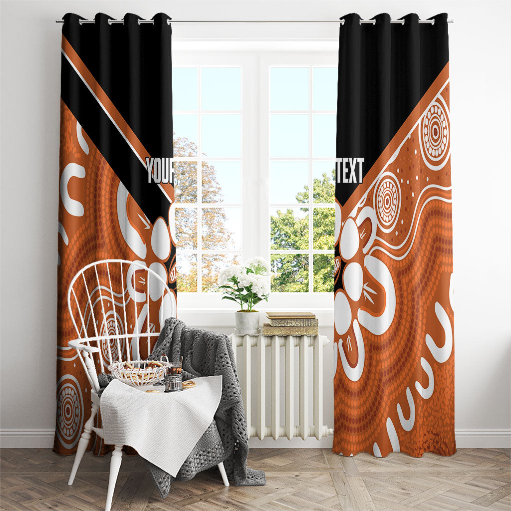 Northern Territory Oztag Custom Window Curtain Seven-Petaled Rose Emblem Indigenous Art