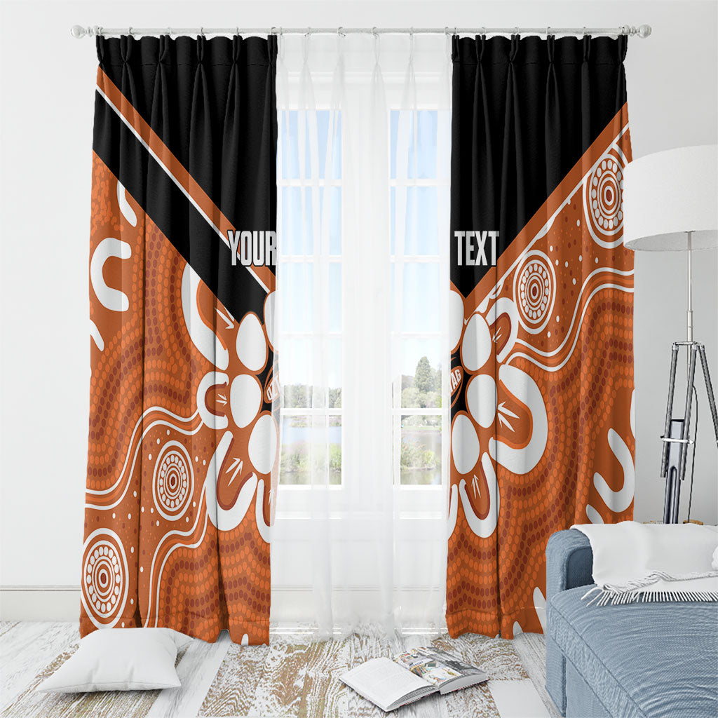 Northern Territory Oztag Custom Window Curtain Seven-Petaled Rose Emblem Indigenous Art
