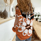 Northern Territory Oztag Custom Women Casual Shirt Seven-Petaled Rose Emblem Indigenous Art