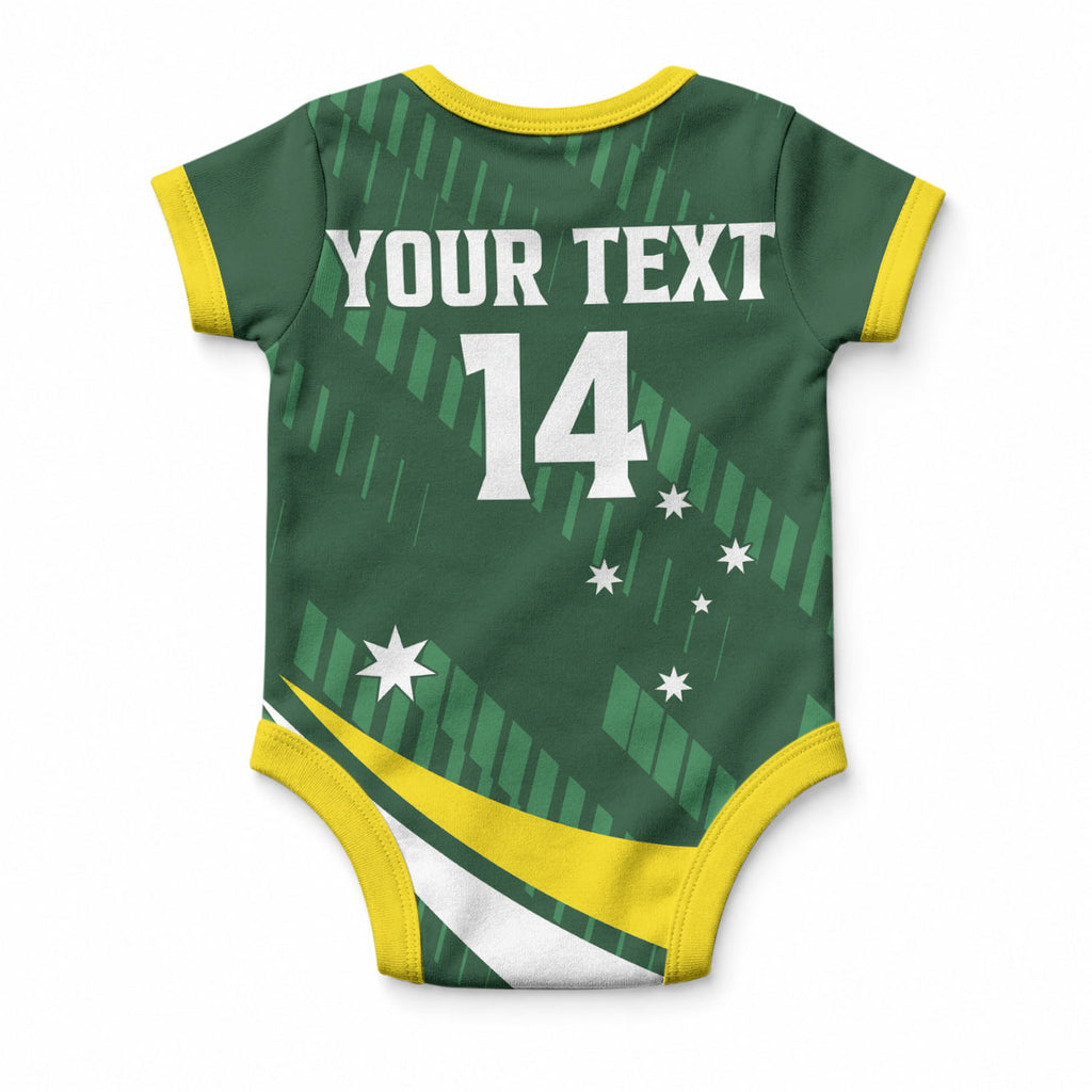 Tagaroos Oztag Australia Custom Baby Onesie Aussie Kangaroo Mascot Sporty Style