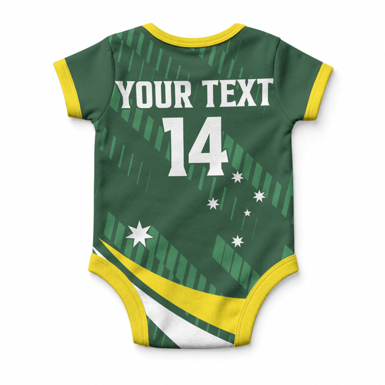 Tagaroos Oztag Australia Custom Baby Onesie Aussie Kangaroo Mascot Sporty Style