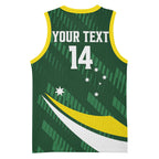 Tagaroos Oztag Australia Custom Basketball Jersey Aussie Kangaroo Mascot Sporty Style
