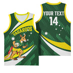 Tagaroos Oztag Australia Custom Basketball Jersey Aussie Kangaroo Mascot Sporty Style