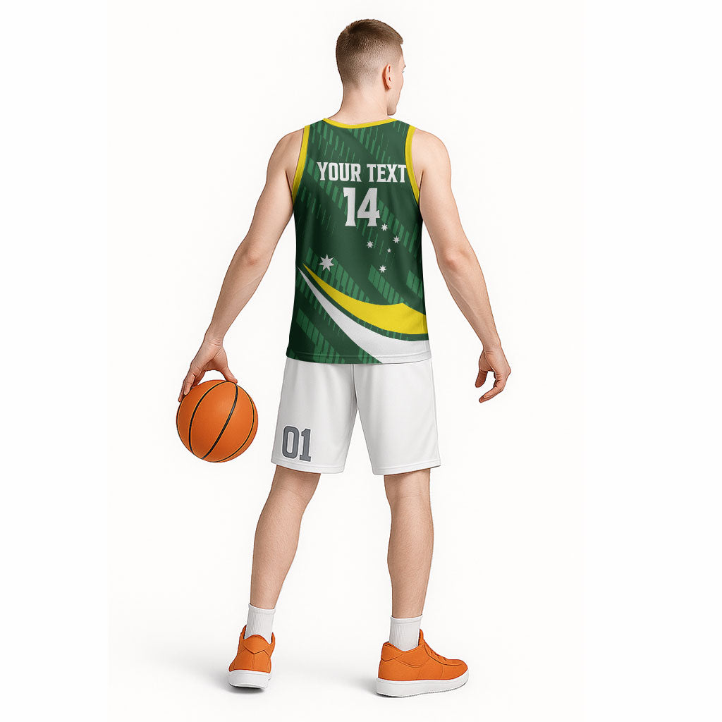Tagaroos Oztag Australia Custom Basketball Jersey Aussie Kangaroo Mascot Sporty Style