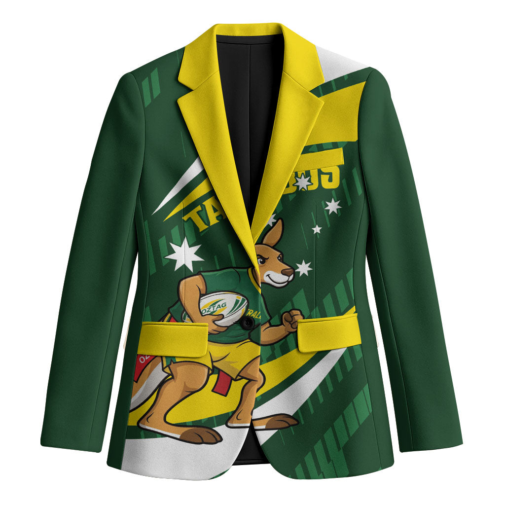 Tagaroos Oztag Australia Custom Blazer Aussie Kangaroo Mascot Sporty Style