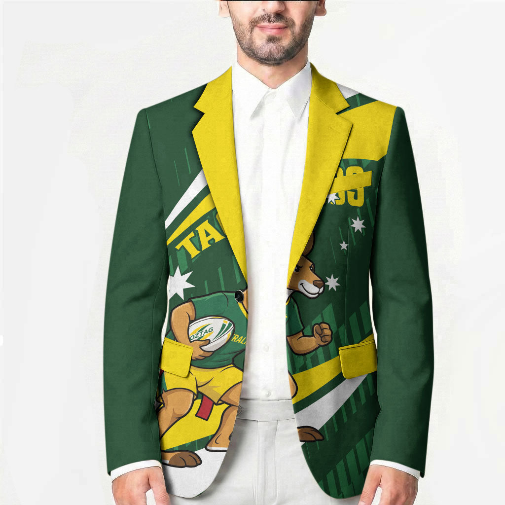 Tagaroos Oztag Australia Custom Blazer Aussie Kangaroo Mascot Sporty Style