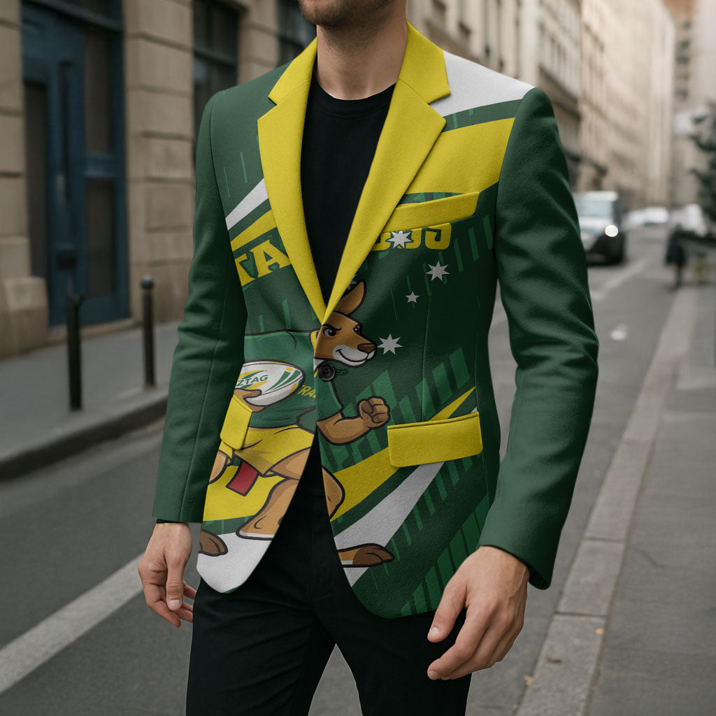 Tagaroos Oztag Australia Custom Blazer Aussie Kangaroo Mascot Sporty Style