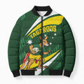 Tagaroos Oztag Australia Custom Bomber Puffer Jacket Aussie Kangaroo Mascot Sporty Style