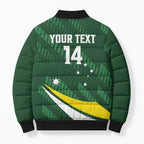 Tagaroos Oztag Australia Custom Bomber Puffer Jacket Aussie Kangaroo Mascot Sporty Style