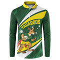 Tagaroos Oztag Australia Custom Button Sweatshirt Aussie Kangaroo Mascot Sporty Style