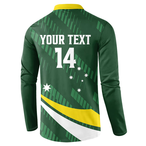 Tagaroos Oztag Australia Custom Button Sweatshirt Aussie Kangaroo Mascot Sporty Style