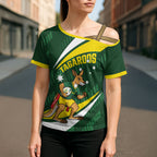 Tagaroos Oztag Australia Custom Cross Shoulder Shirt Aussie Kangaroo Mascot Sporty Style