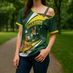 Tagaroos Oztag Australia Custom Cross Shoulder Shirt Aussie Kangaroo Mascot Sporty Style