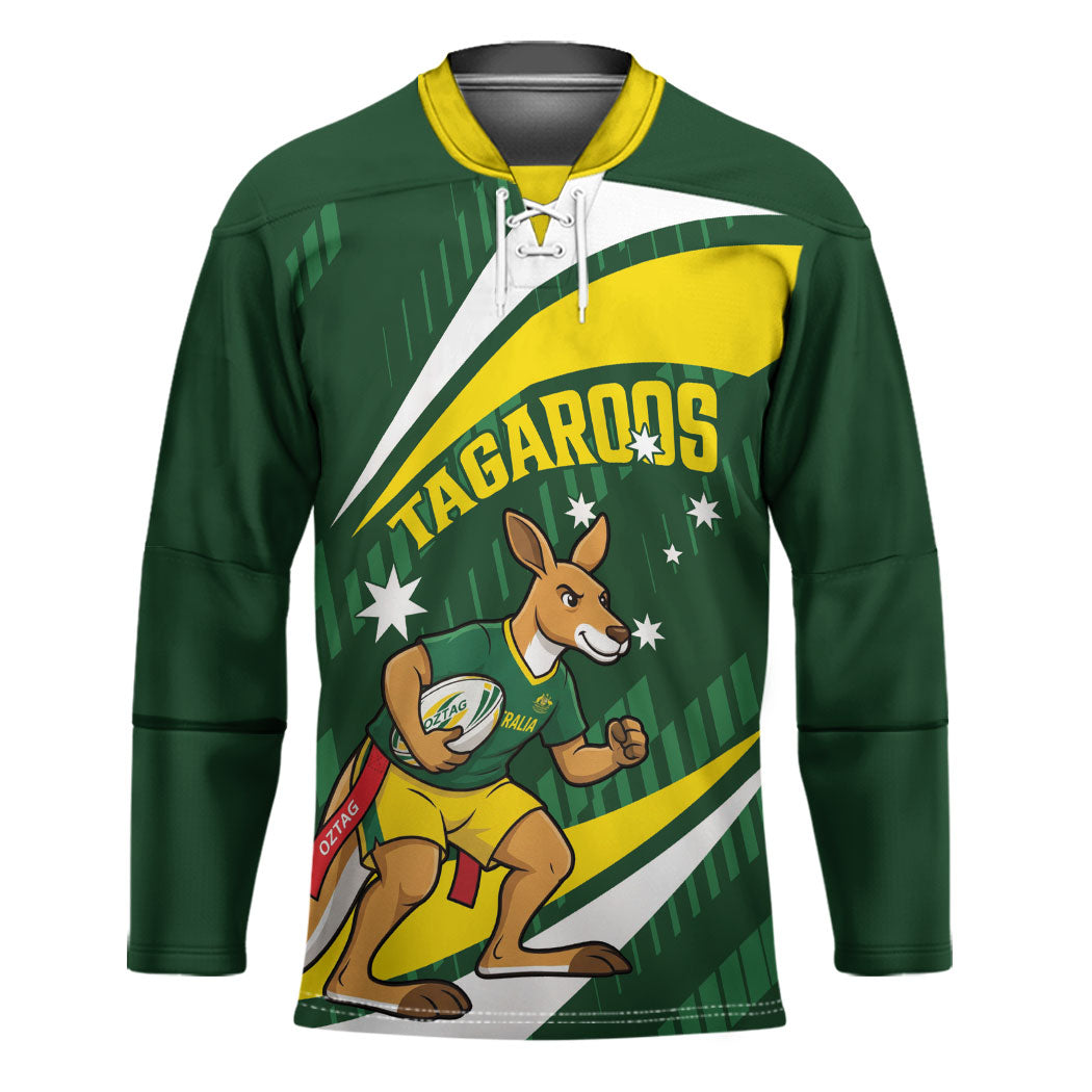 Tagaroos Oztag Australia Custom Hockey Jersey Aussie Kangaroo Mascot Sporty Style