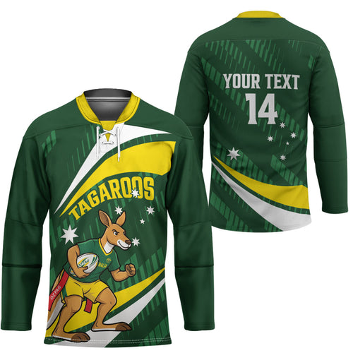 Tagaroos Oztag Australia Custom Hockey Jersey Aussie Kangaroo Mascot Sporty Style
