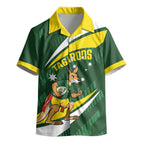 Tagaroos Oztag Australia Custom Kid Hawaiian Shirt Aussie Kangaroo Mascot Sporty Style
