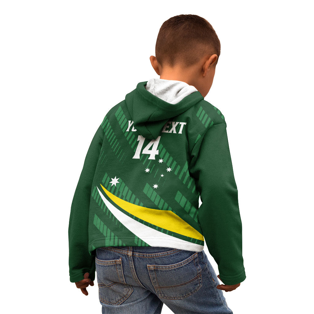 Tagaroos Oztag Australia Custom Kid Hoodie Aussie Kangaroo Mascot Sporty Style