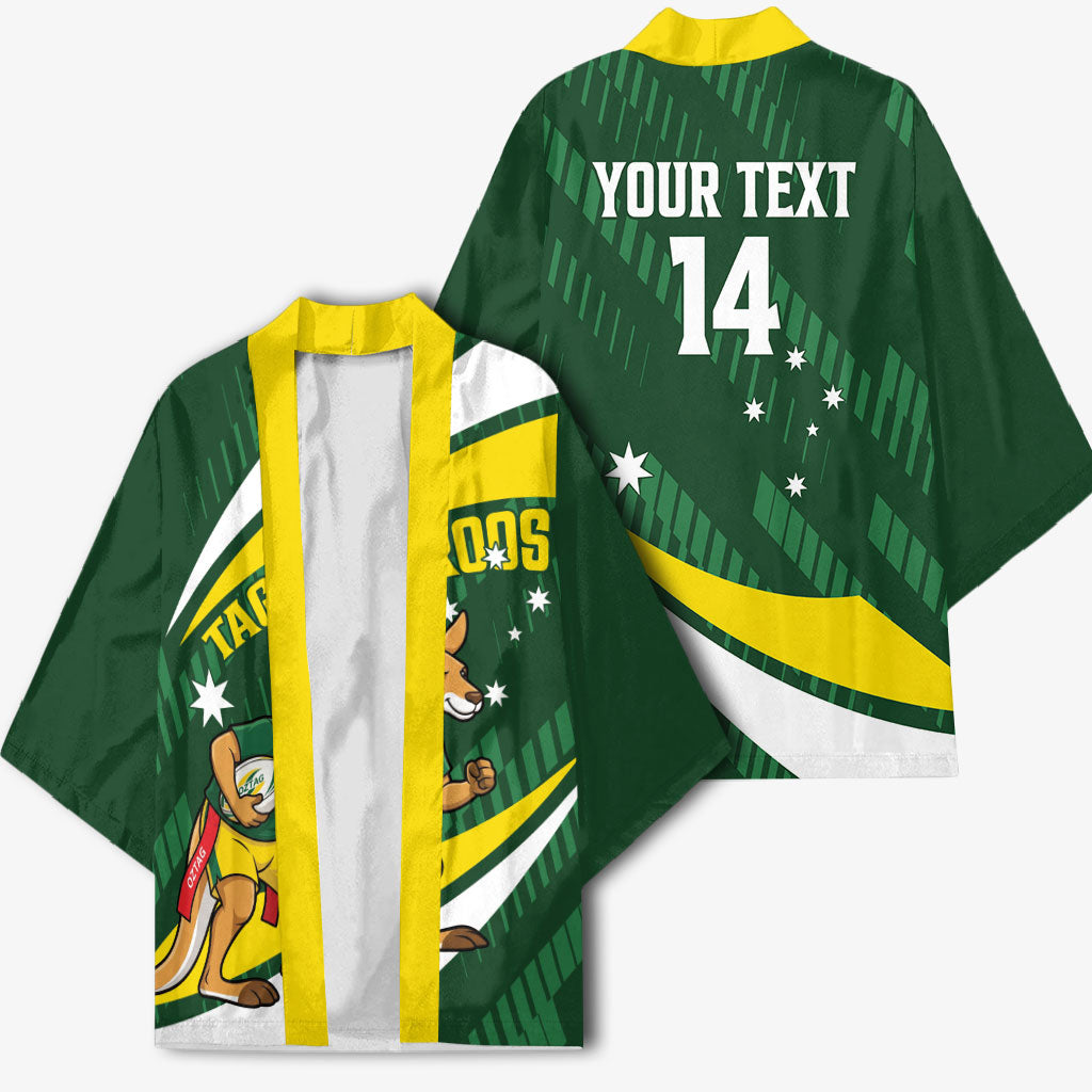 Tagaroos Oztag Australia Custom Kimono Aussie Kangaroo Mascot Sporty Style