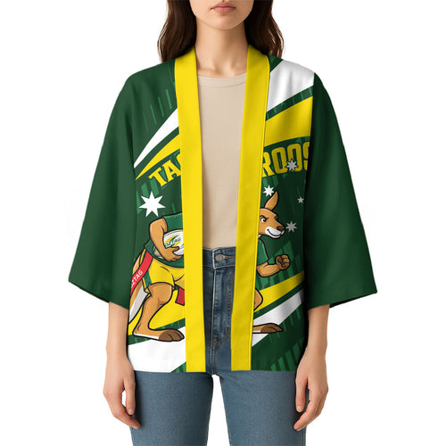 Tagaroos Oztag Australia Custom Kimono Aussie Kangaroo Mascot Sporty Style