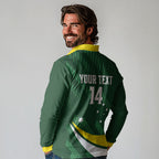 Tagaroos Oztag Australia Custom Long Sleeve Polo Shirt Aussie Kangaroo Mascot Sporty Style