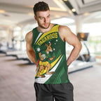 Tagaroos Oztag Australia Custom Men Tank Top Aussie Kangaroo Mascot Sporty Style