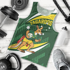 Tagaroos Oztag Australia Custom Men Tank Top Aussie Kangaroo Mascot Sporty Style