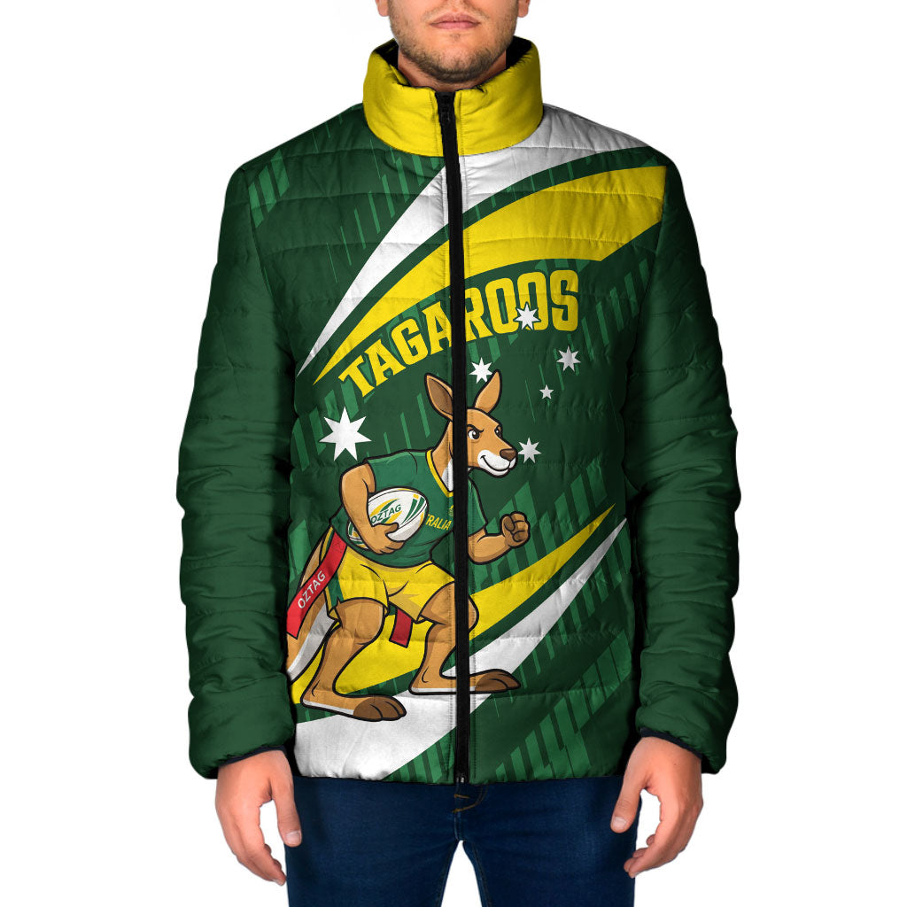 Tagaroos Oztag Australia Custom Padded Jacket Aussie Kangaroo Mascot Sporty Style