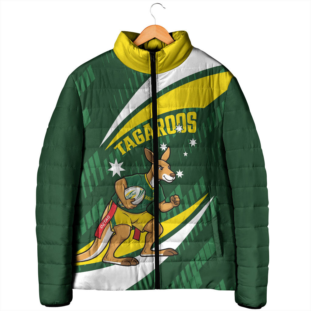 Tagaroos Oztag Australia Custom Padded Jacket Aussie Kangaroo Mascot Sporty Style