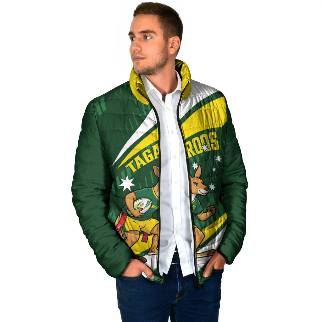 Tagaroos Oztag Australia Custom Padded Jacket Aussie Kangaroo Mascot Sporty Style