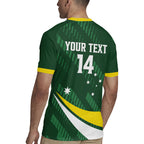 Tagaroos Oztag Australia Custom Rugby Jersey Aussie Kangaroo Mascot Sporty Style
