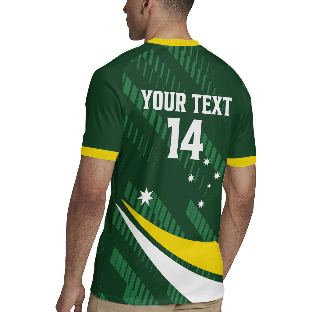 Tagaroos Oztag Australia Custom Rugby Jersey Aussie Kangaroo Mascot Sporty Style